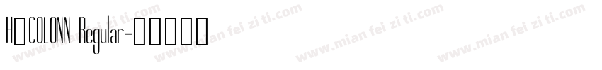 H_COLONN Regular字体转换